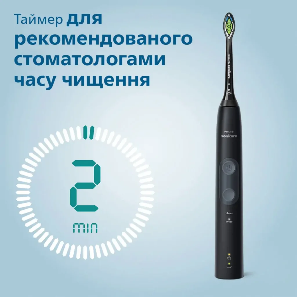 Зубна електрощітка Philips HX6830/35 Sonicare ProtectiveClean 4500 Black+Pink UA