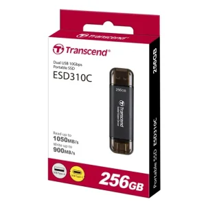 ssd внешний TRANSCEND 256GB ESD310C, USB 10Gbps, Type C/A Gray UA