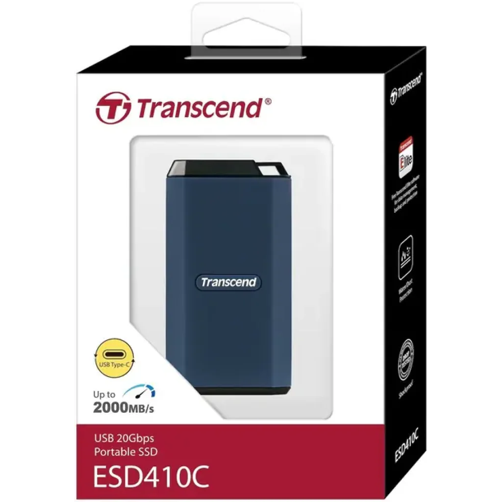 ssd зовнішній TRANSCEND 4TB ESD410C, USB 20Gbps, Type C (TS4TESD410C) UA