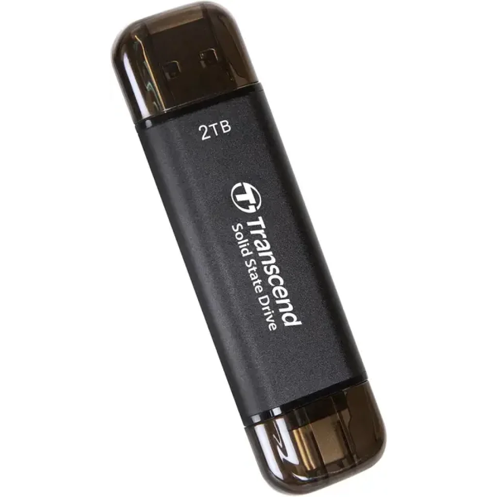 ssd зовнішній TRANSCEND 2TB ESD310C, USB 10Gbps, Type C/A Сірий (TS2TESD310C) UA