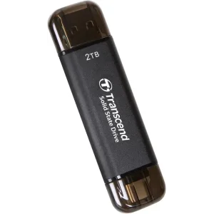 ssd зовнішній TRANSCEND 2TB ESD310C, USB 10Gbps, Type C/A Сірий (TS2TESD310C) UA
