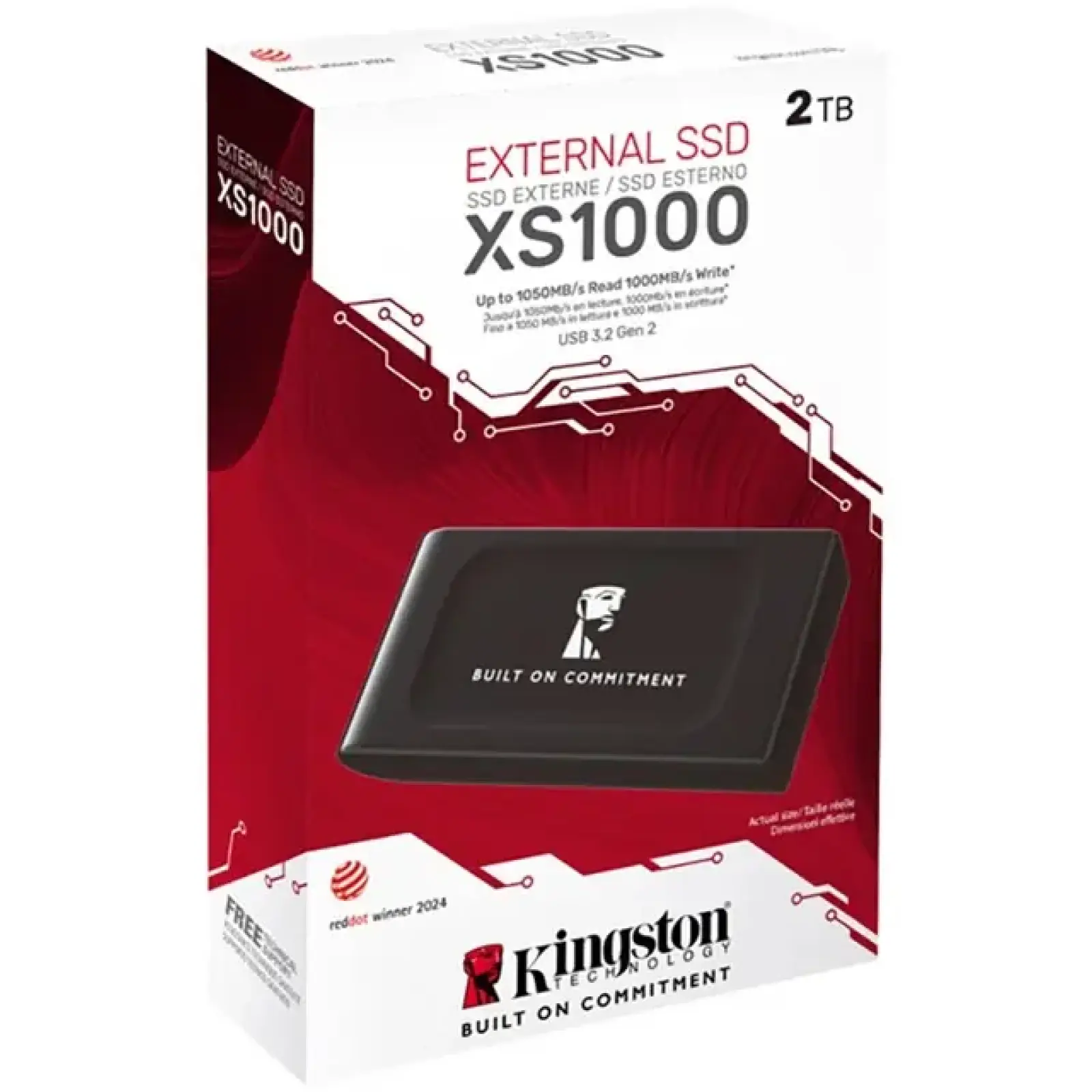 Накопичувач SSD KINGSTON 2TB USB 3.2 Gen 2 Type-C XS1000 UA
