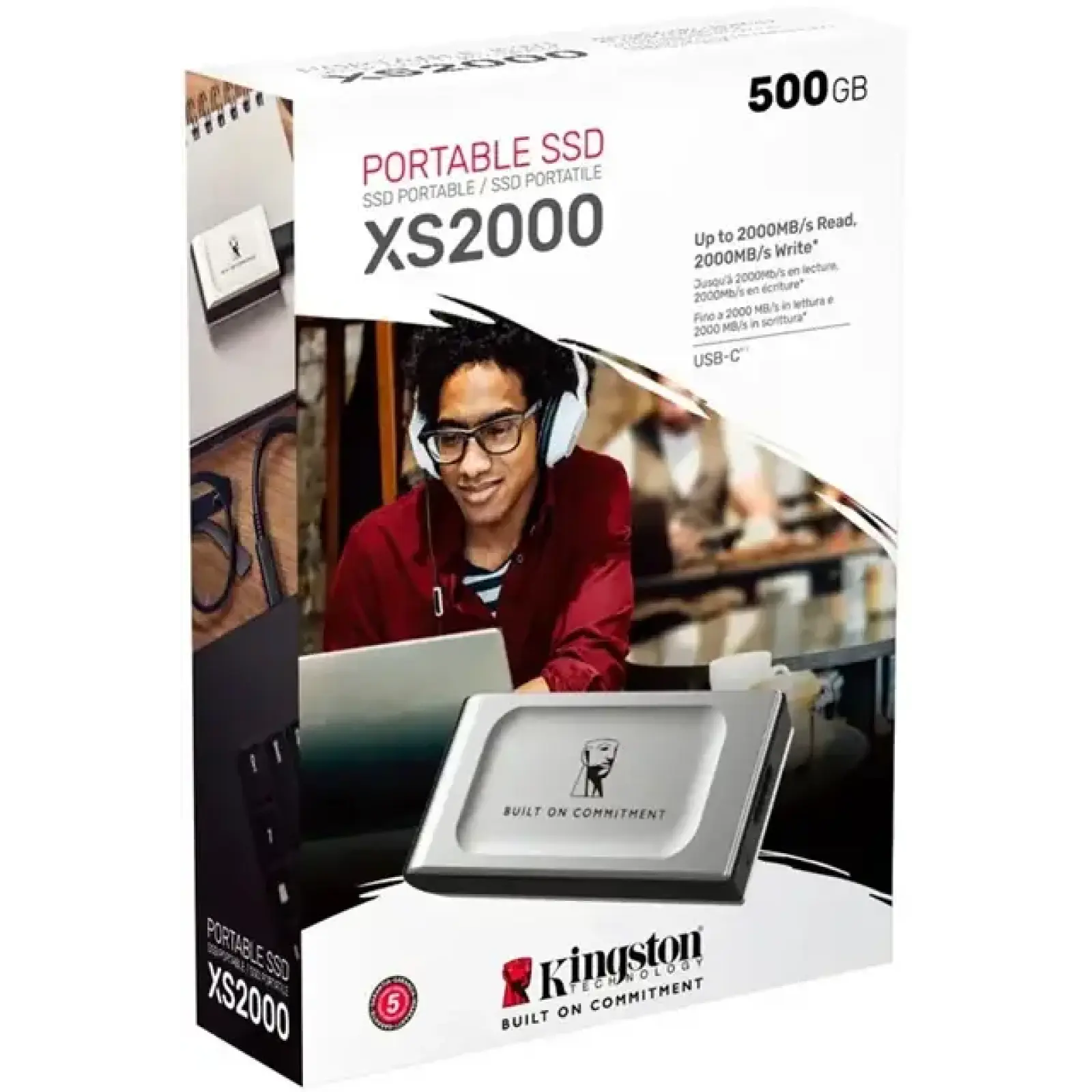 Накопичувач SSD KINGSTON XS2000 BOC 2TB USB 3.2 Gen2 (2x2) Type-C 3D NAND UA