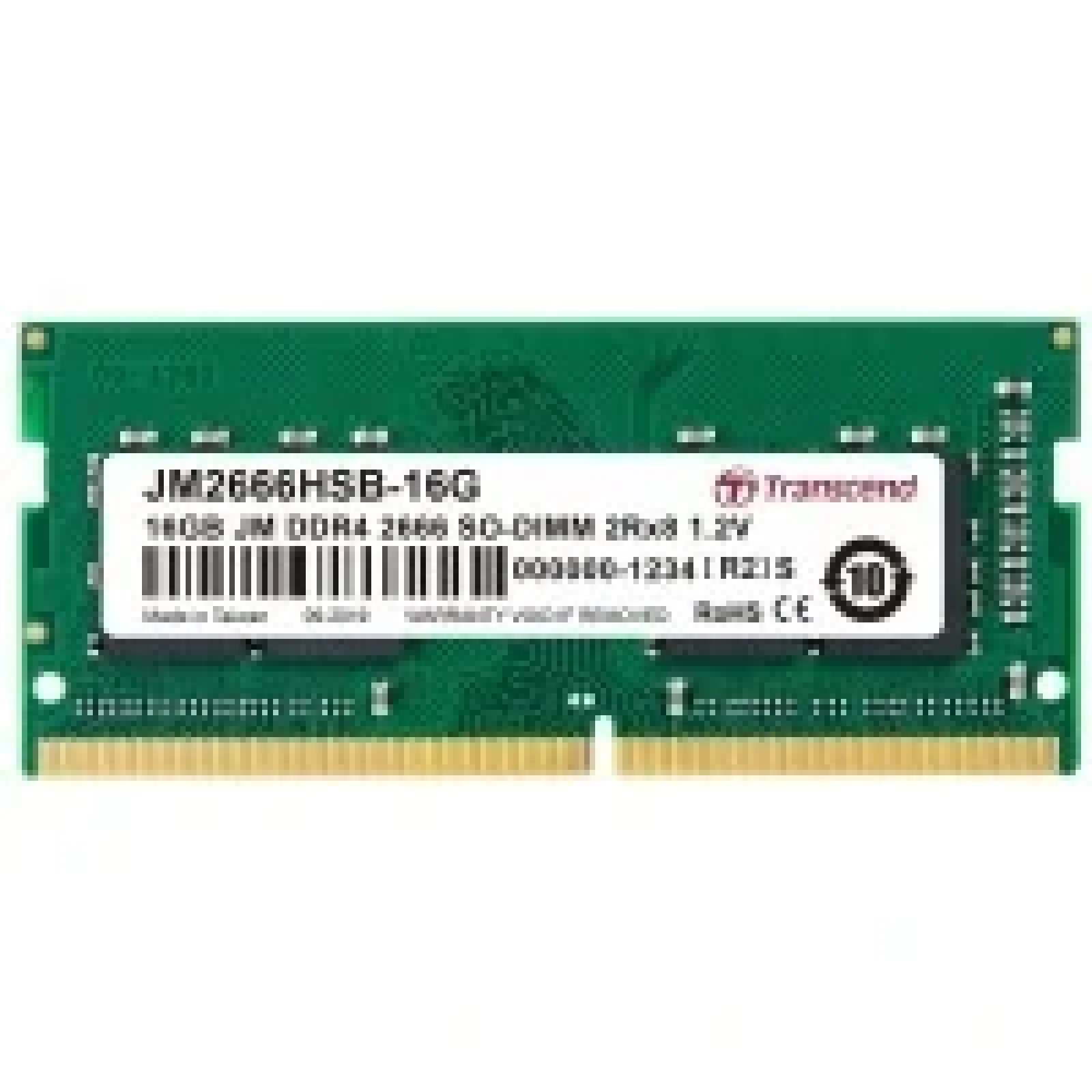 ОЗУ TRANSCEND для ноутбука DDR4 16Gb 2666Mhz БЛИСТЕР JM2666HSE-16G UA