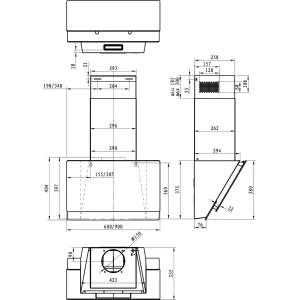Витяжка з нахилом GORENJE WHI 649 EXBG (NB60E-L15B7) UA