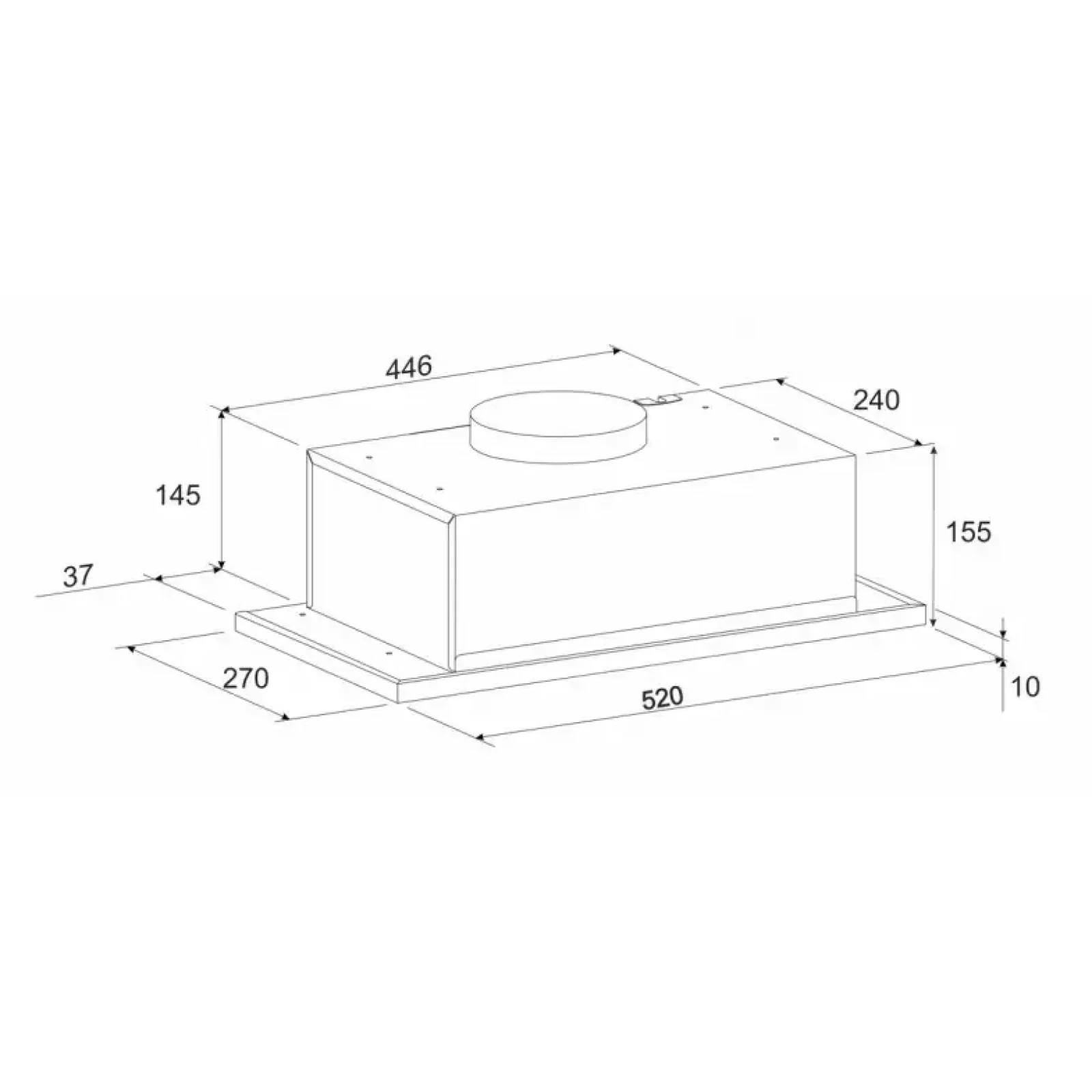 Вытяжка ELEYUS INTO 700 52 WH UA