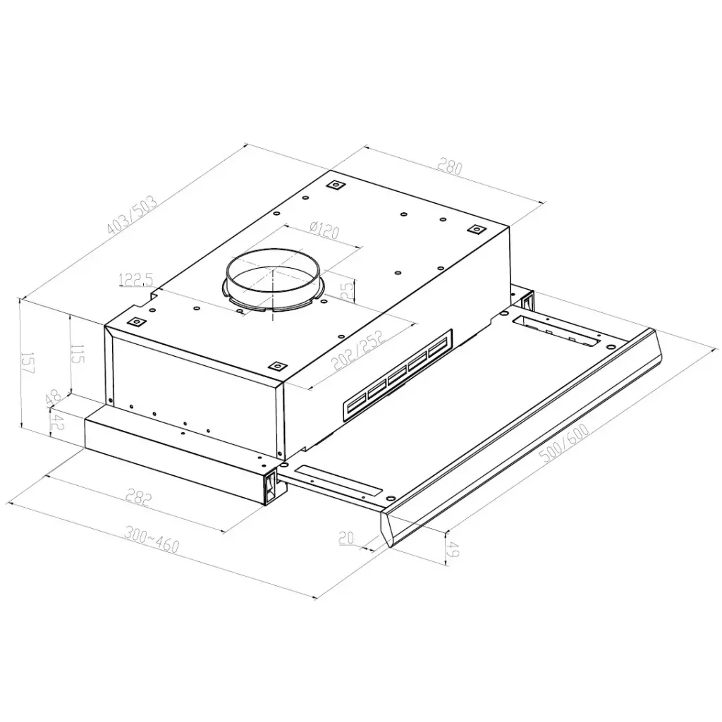 Витяжка PYRAMIDA TLX1-60 WH UA