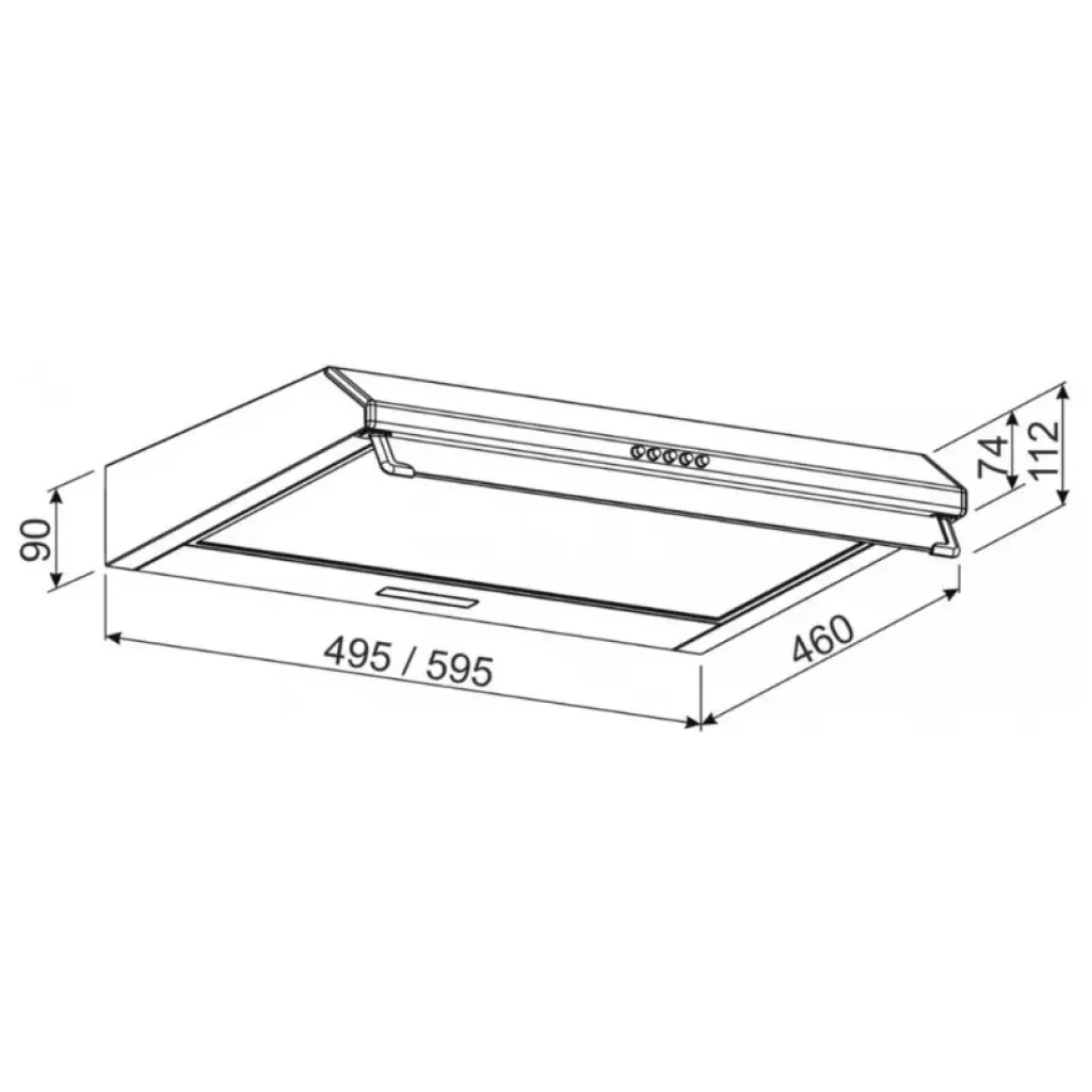 Вытяжка JANTAR ST I LED 60 WH