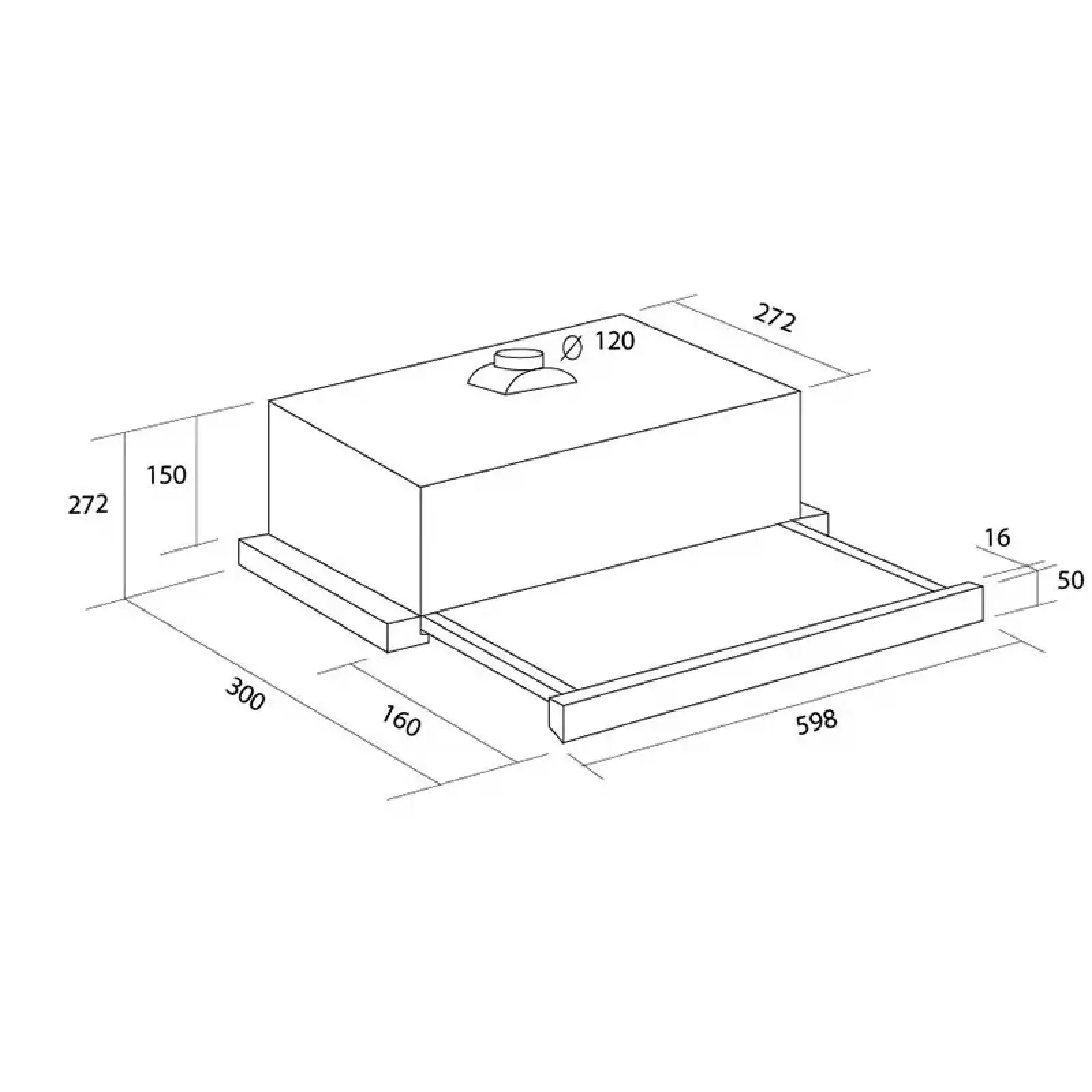 Витяжка PYRAMIDA TX 60 (1100) R BL UA