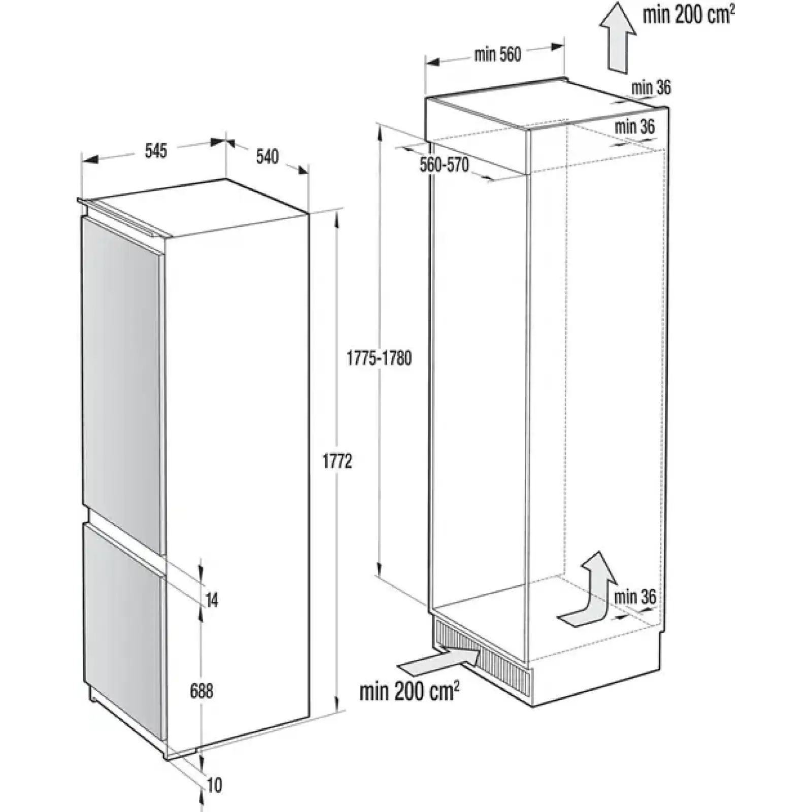 Встр. холодильник GORENJE NRKI218EA0 UA