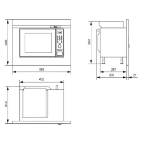 Вбуд. міквохв. піч HANSA AMGB20E2GB UA
