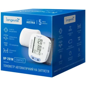 Автоматичний тонометр Longevita BP-201M (на зап'ястя) UA