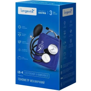 Механический тонометр Longevita LS-4 (стетоском в комплекте) UA