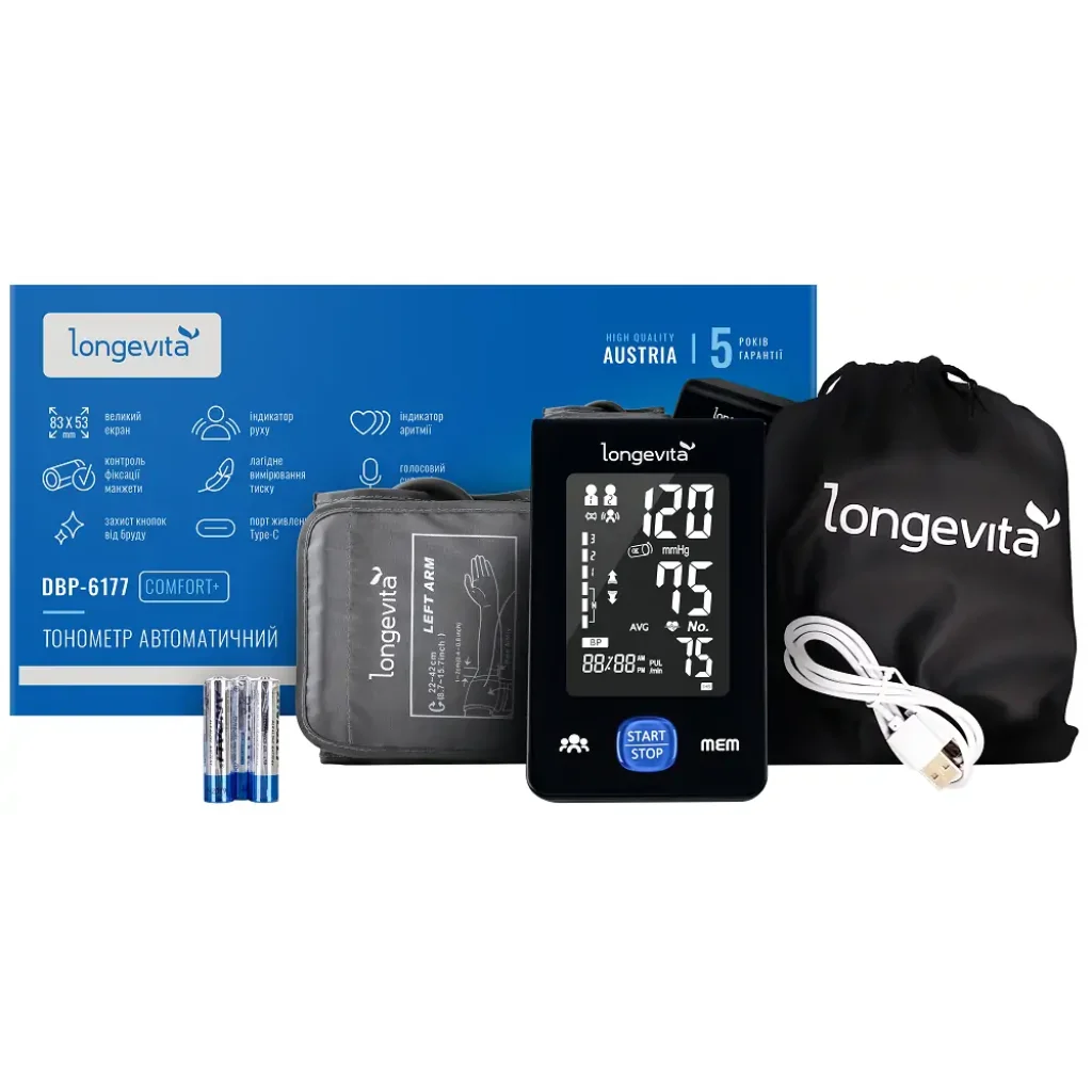 Автоматический тонометр Longevita DBP-6177 UA