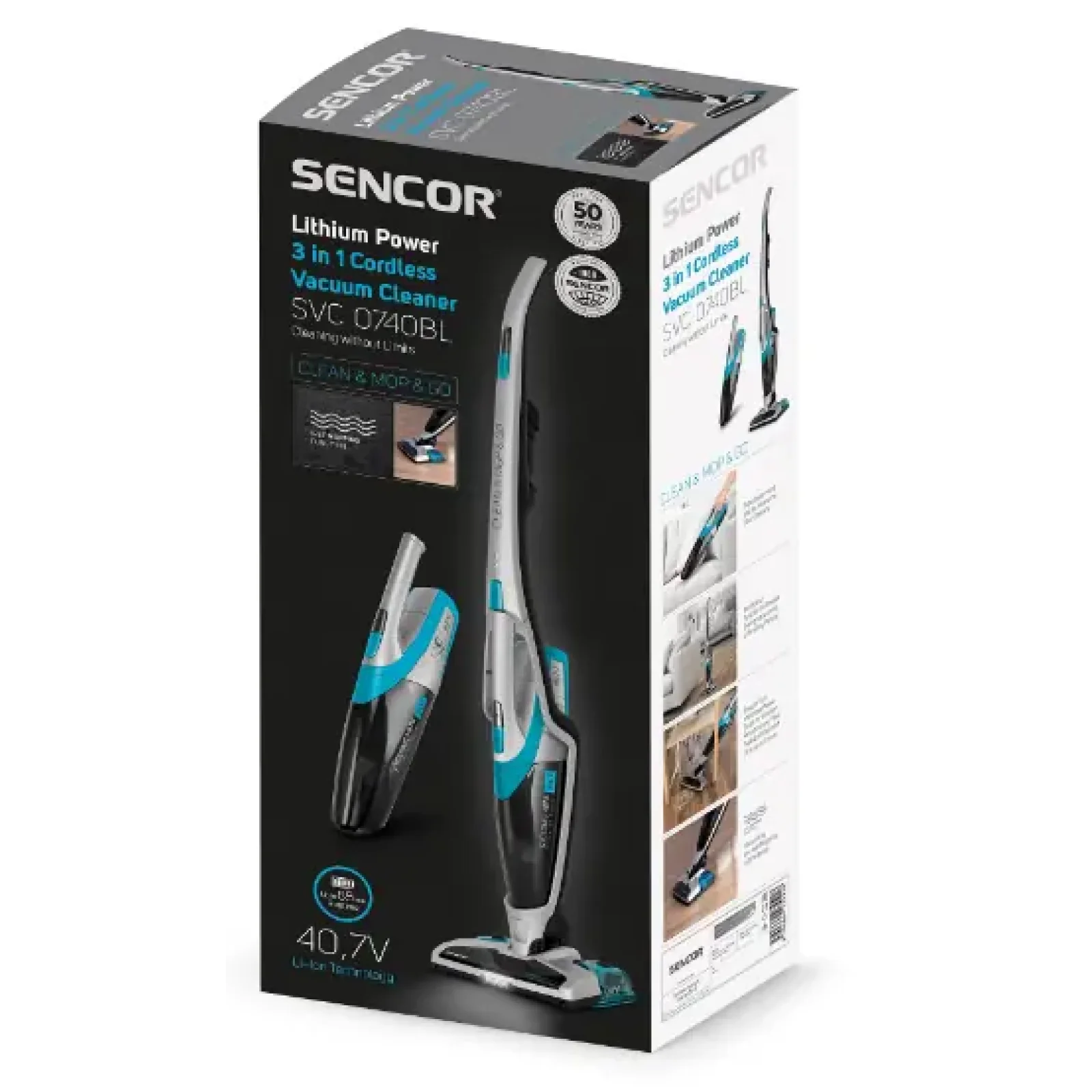 Пилосос акумуляторний SENCOR SVC 0740BL-EUE3 UA