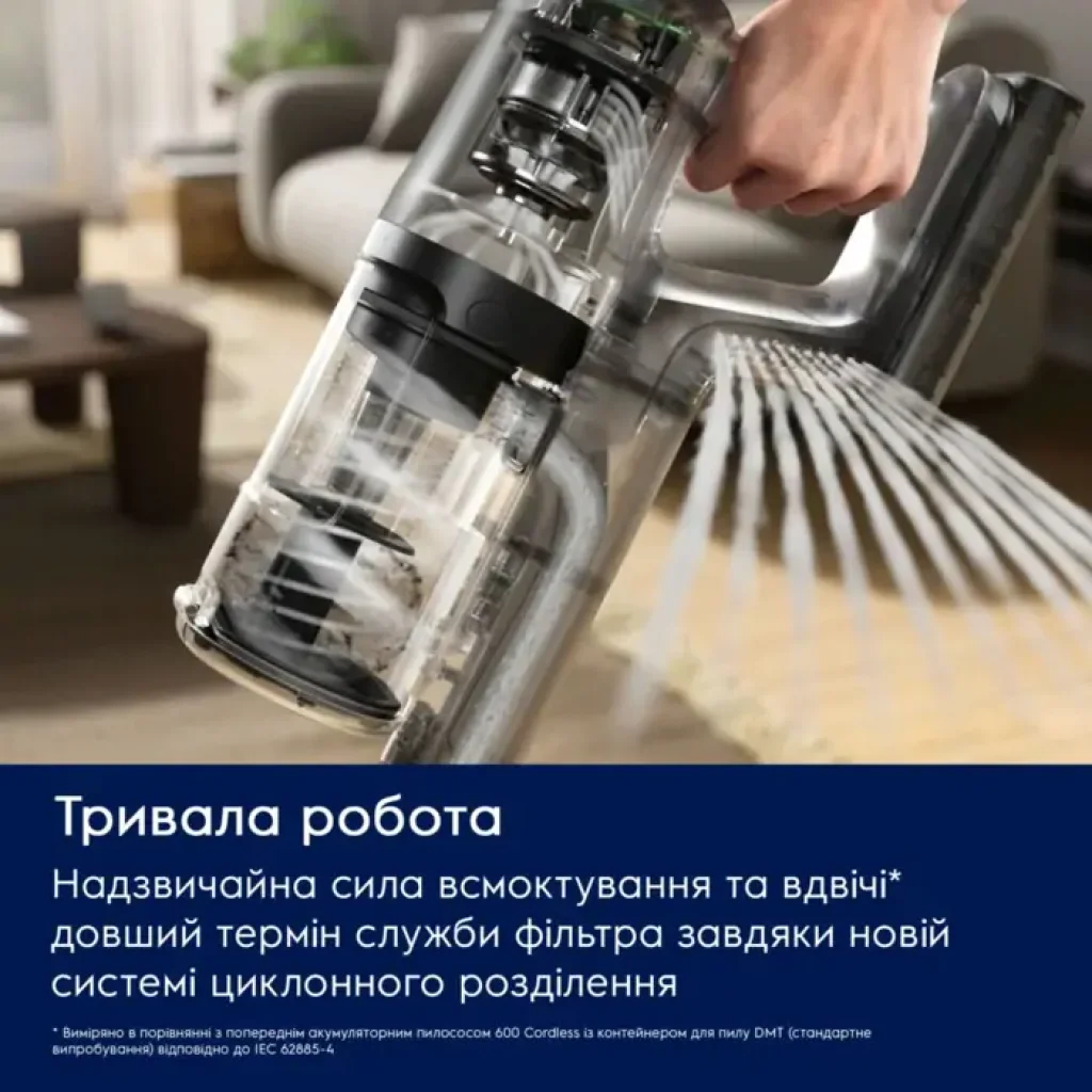 Пилосос акумуляторний ELECTROLUX EP61H21WET UA
