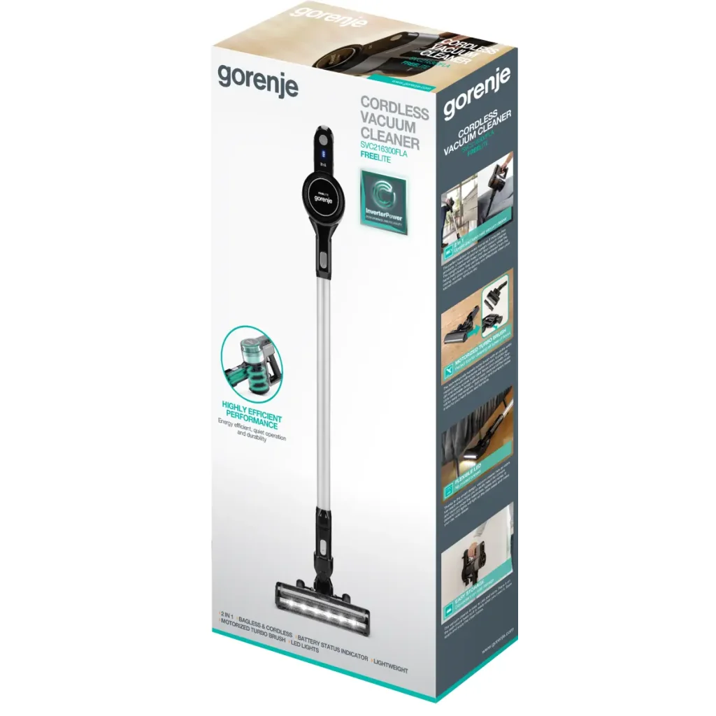Аккумуляторный пылесос Gorenje SVC216300FLA (VC3923BC-GS) UA