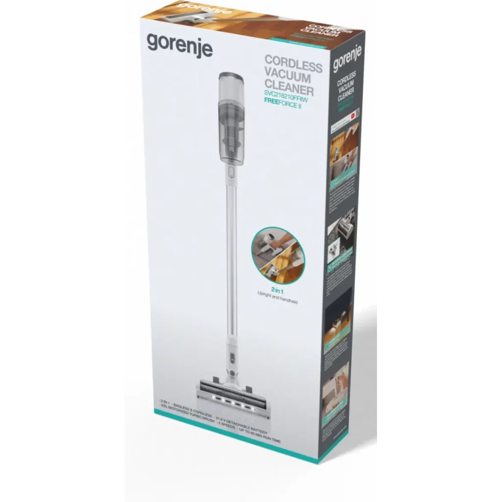 Аккумуляторный пылесос Gorenje SVC216210FFIIW UA