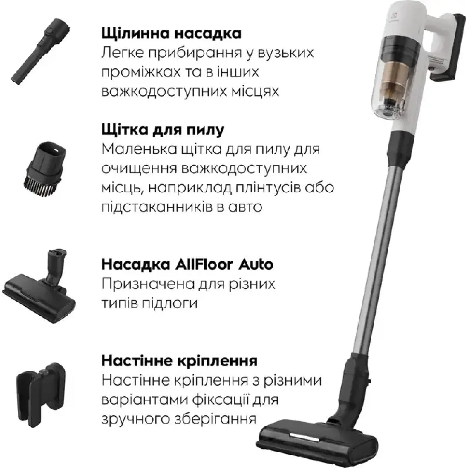Акумуляторний пилосос Electrolux EP72UB21SW UA