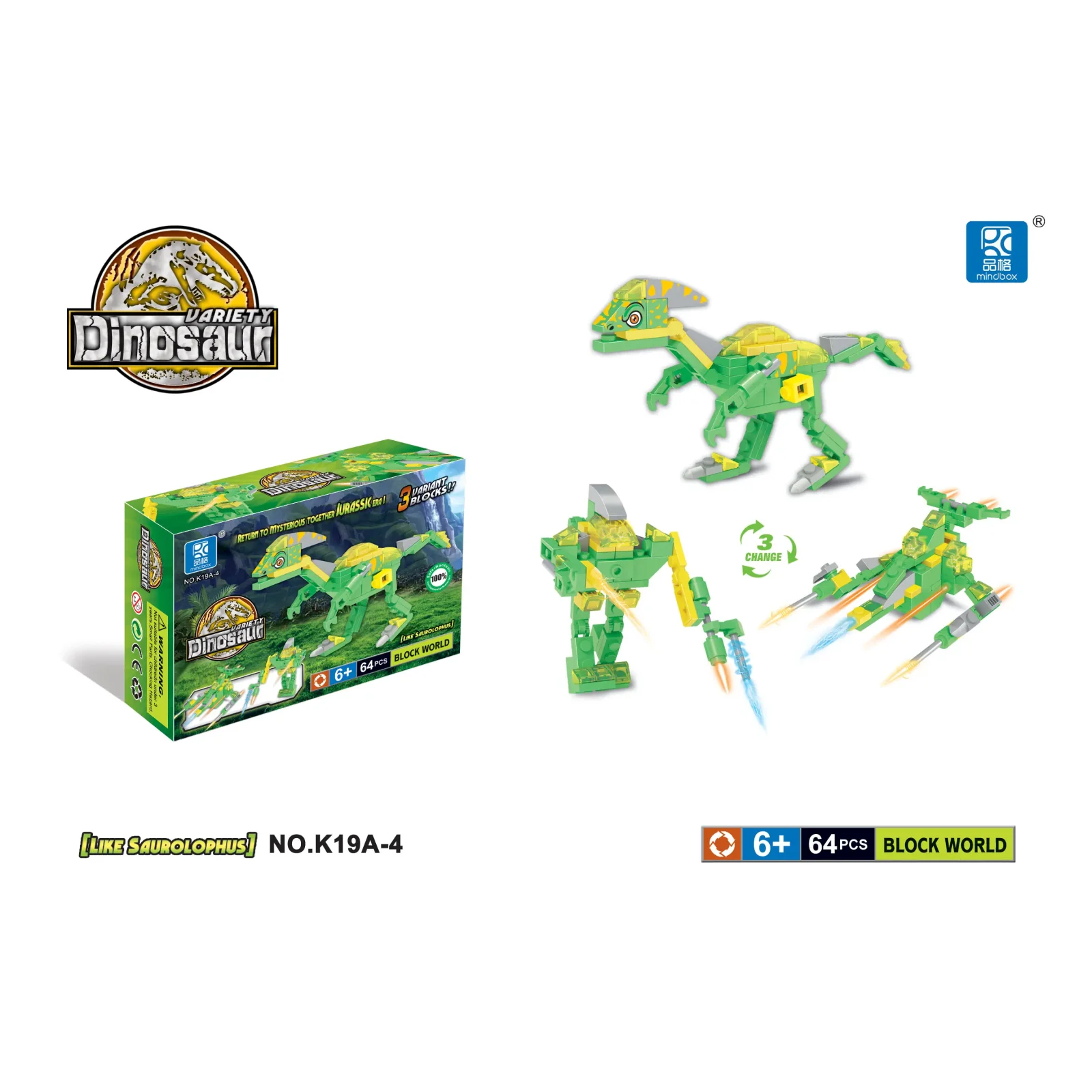 Конструктор Mindbox Dinosaurs в асорт. UA