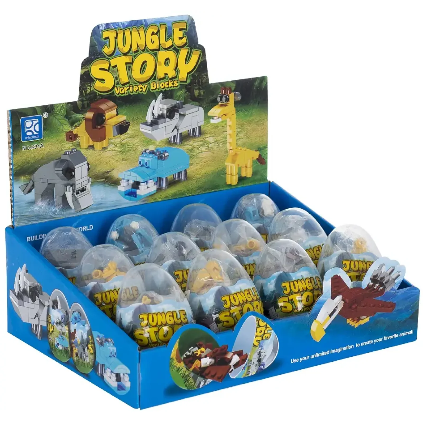Конструктор Mindbox Jungle Story в яйце в ассорт. UA