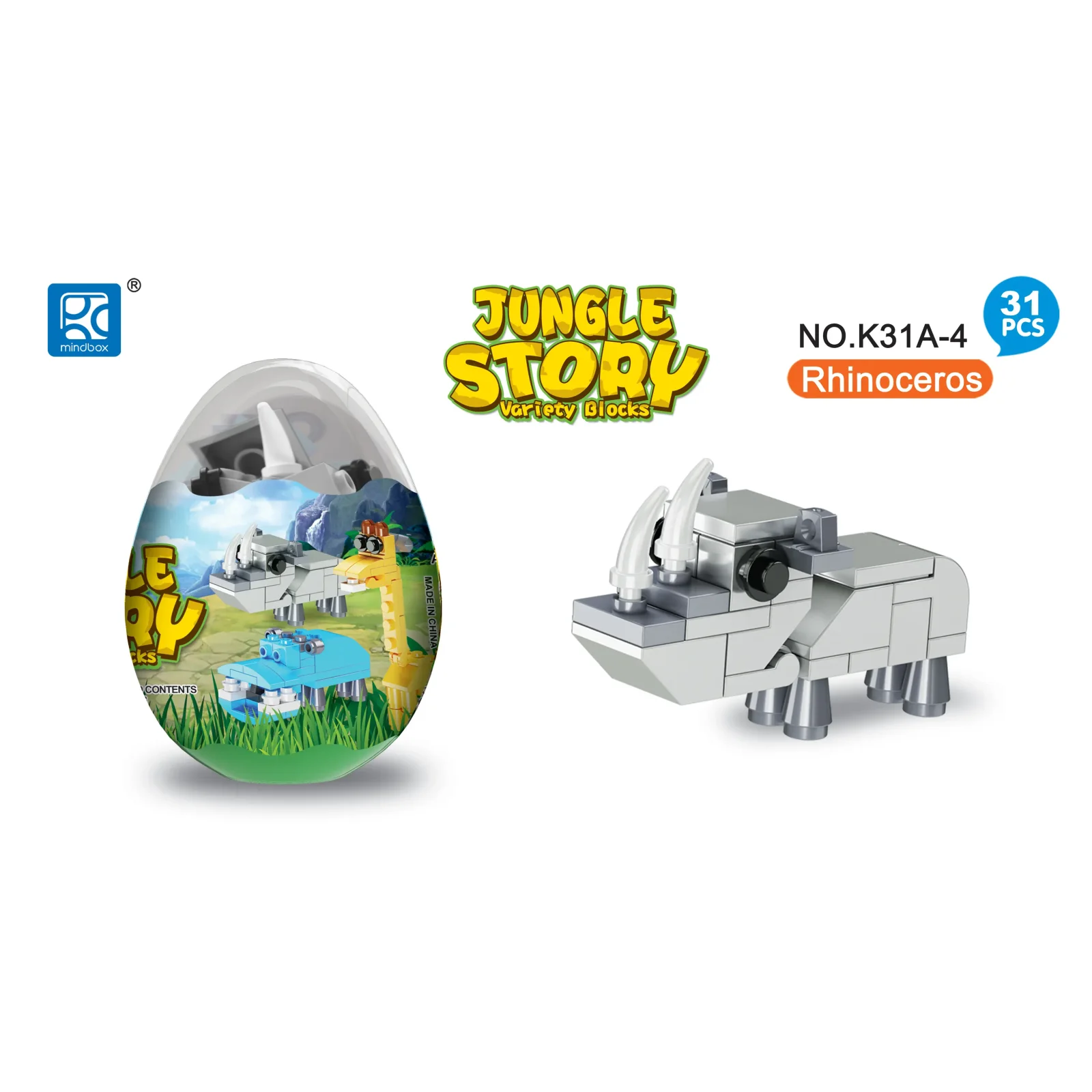 Конструктор Mindbox Jungle Story в яйце в ассорт. UA