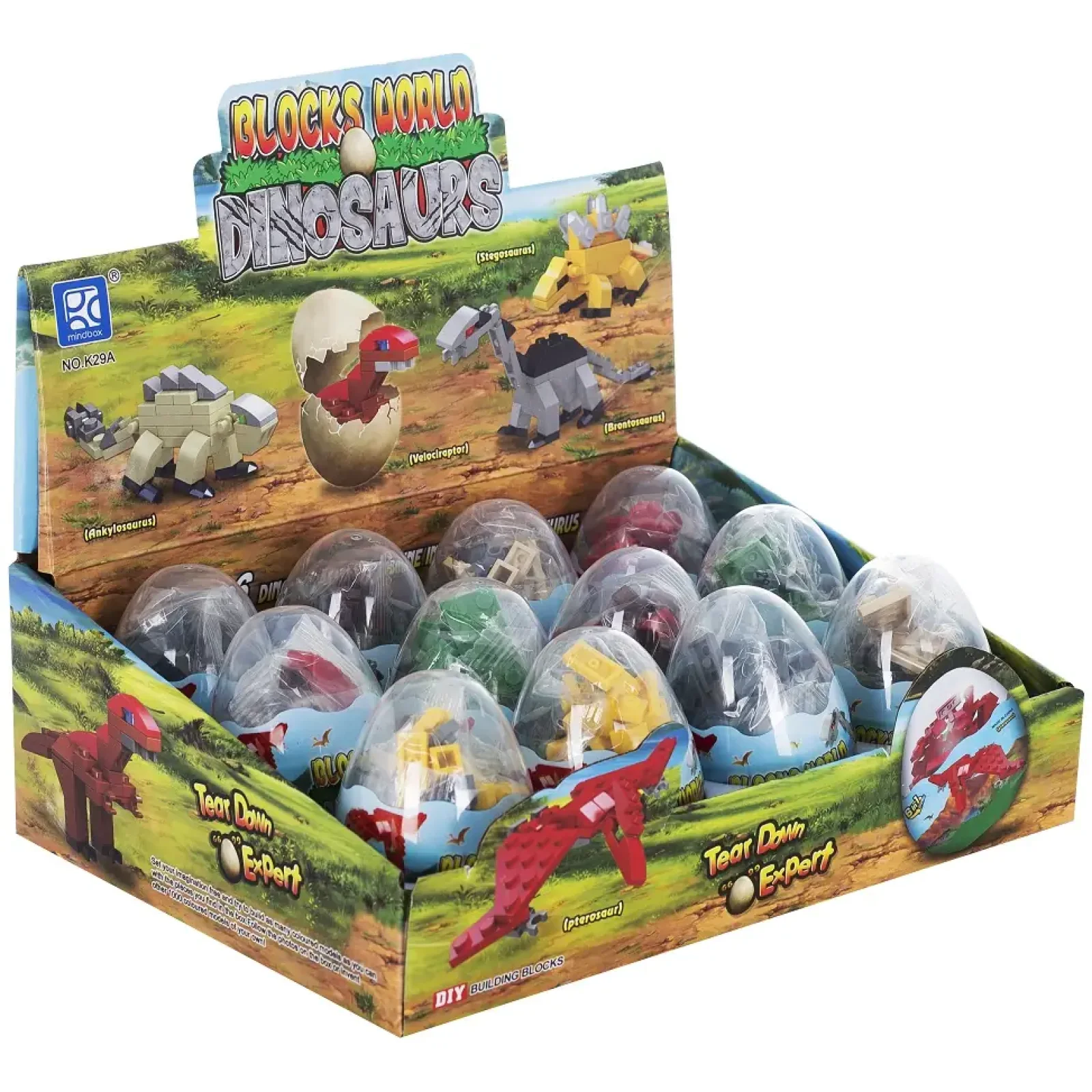 Конструктор Mindbox Dinosaurs в яйці в асорт. UA