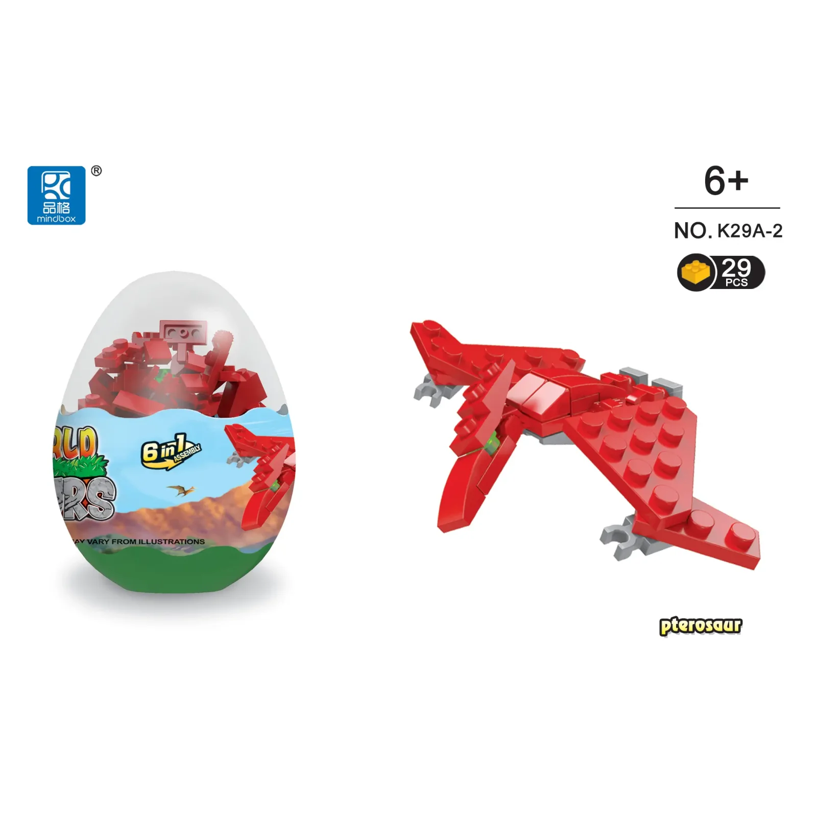 Конструктор Mindbox Dinosaurs в яйці в асорт. UA