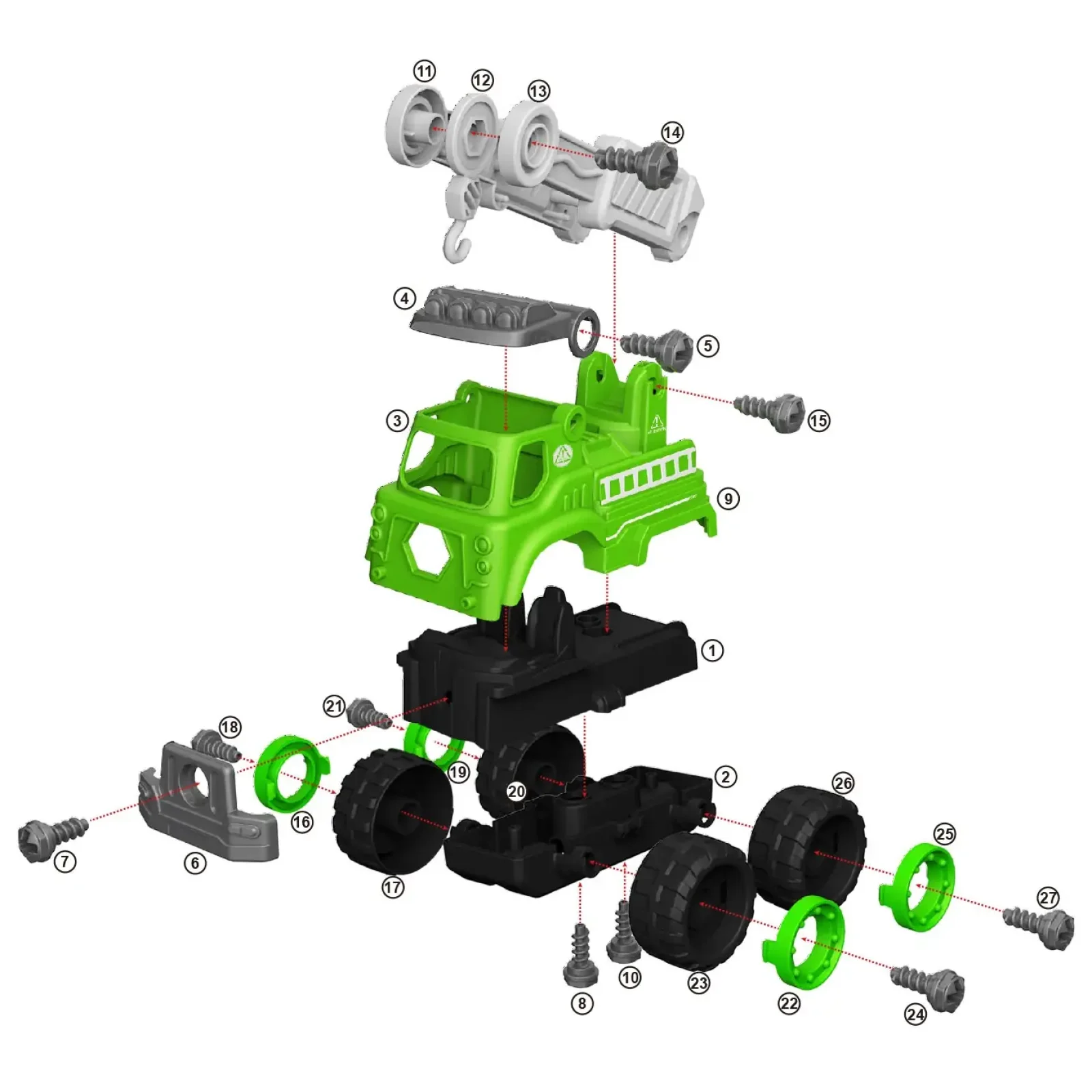 Зелений кран Diy Spatial Creativity LM9044 UA