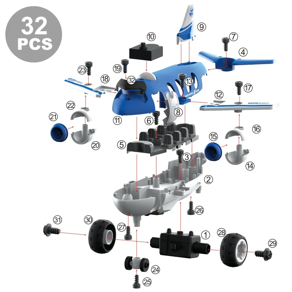 Літак з електродвигуном Diy Spatial Creativity LM8074-DZ-1 UA