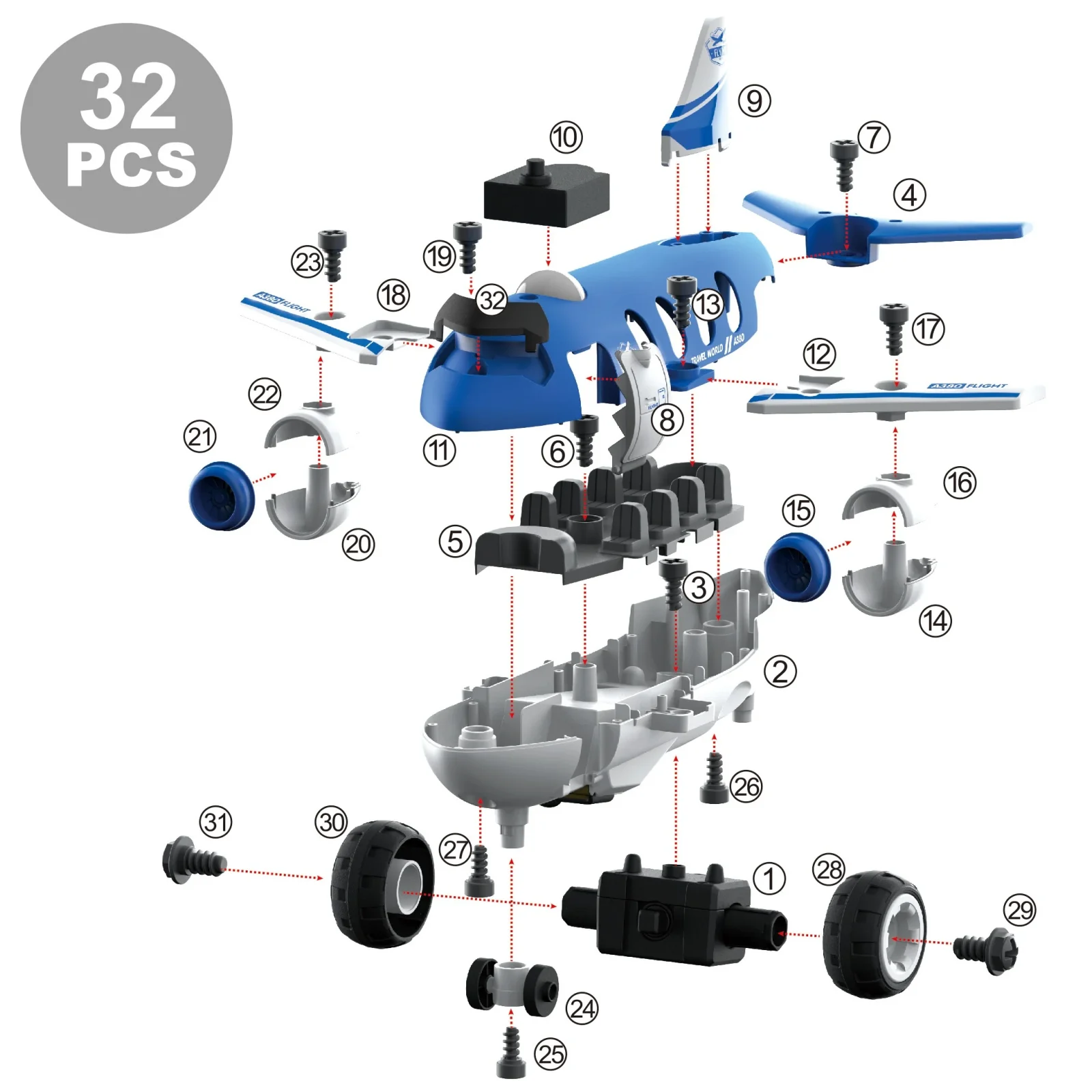 Літак з електродвигуном Diy Spatial Creativity LM8074-DZ-1 UA