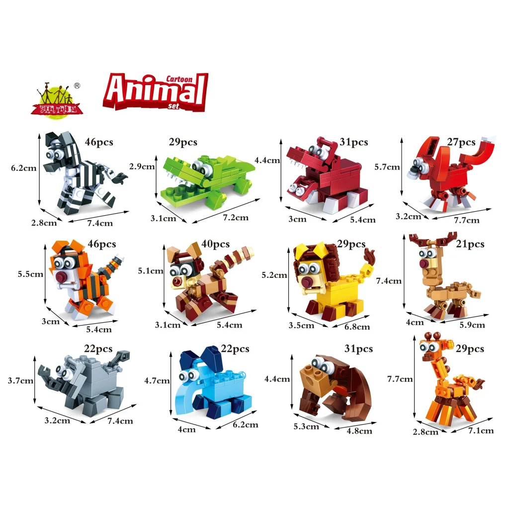 Конструктор Mini Blocks Животные джунглей в ассортименте UA