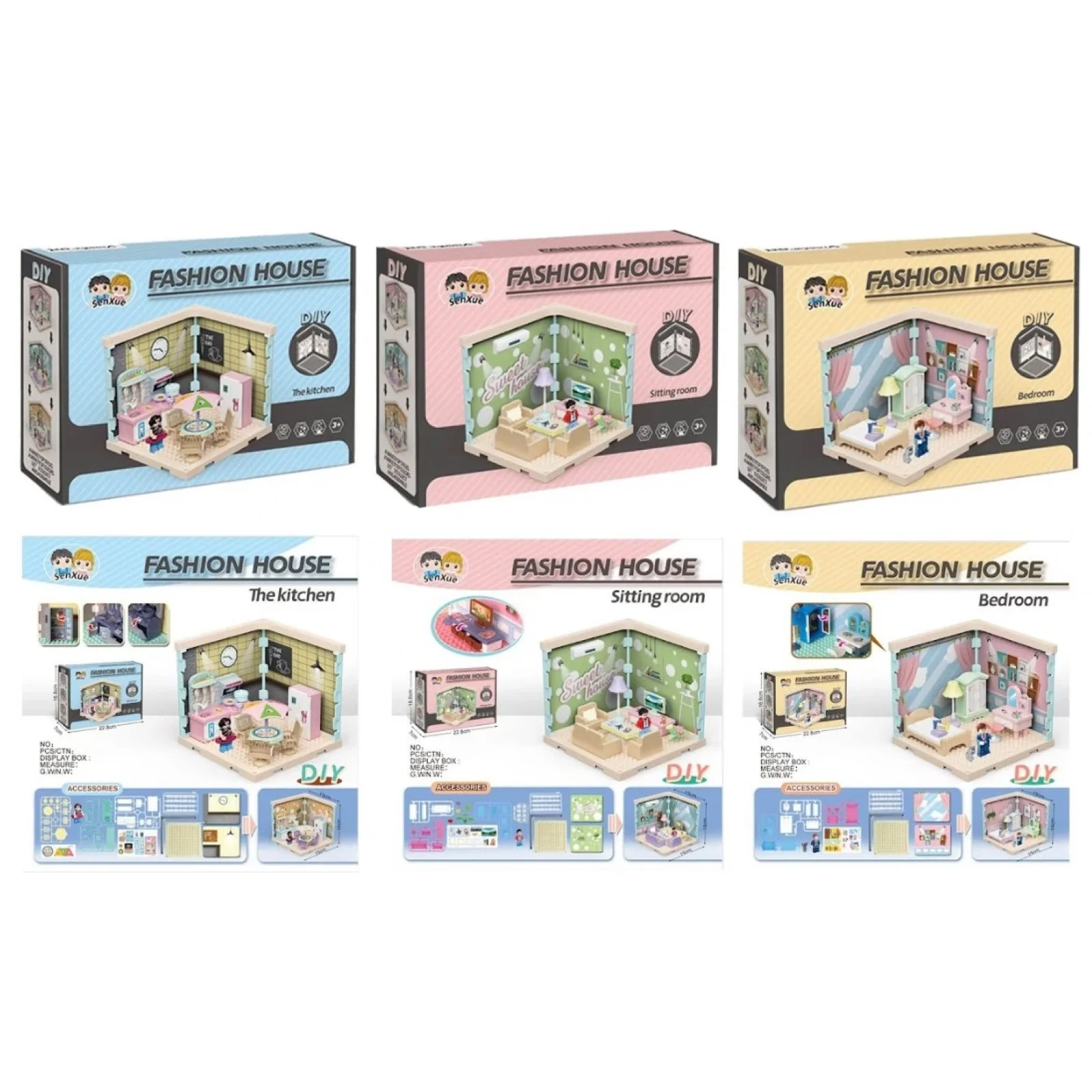Конструктор DIY Toys Кукольный дом в ассортименте, CJ-4051459 UA