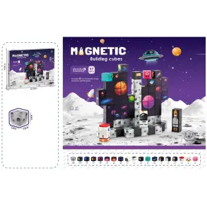 Магнітний конструктор Magnetic Космос 2 см, 87 елементів UA