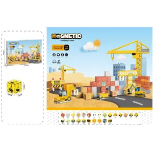 Магнітний конструктор Magnetic Будівництво 2 см, 57 елементів UA
