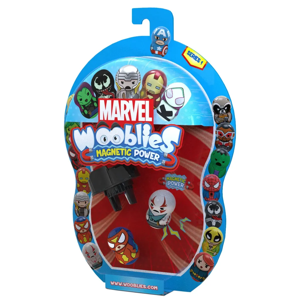 Магнитн.фигурки с лончером в блистере 2шт Marvel Wooblies UA