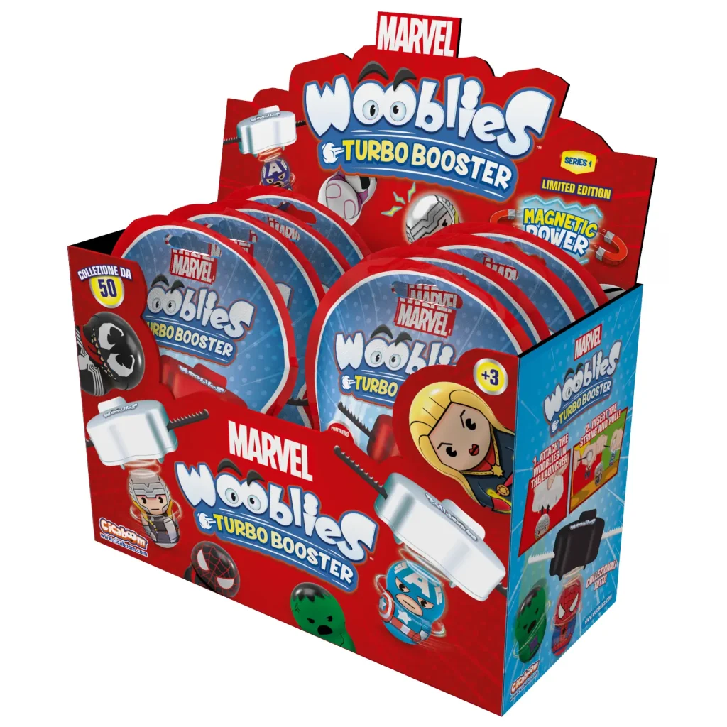 Магнитн.фигурки с лончером в пакете 2шт Marvel Wooblies UA