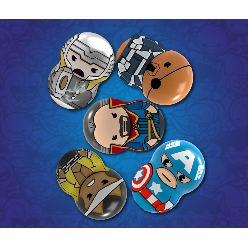 Магнитн.фигурки с лончером в пакете 2шт Marvel Wooblies UA