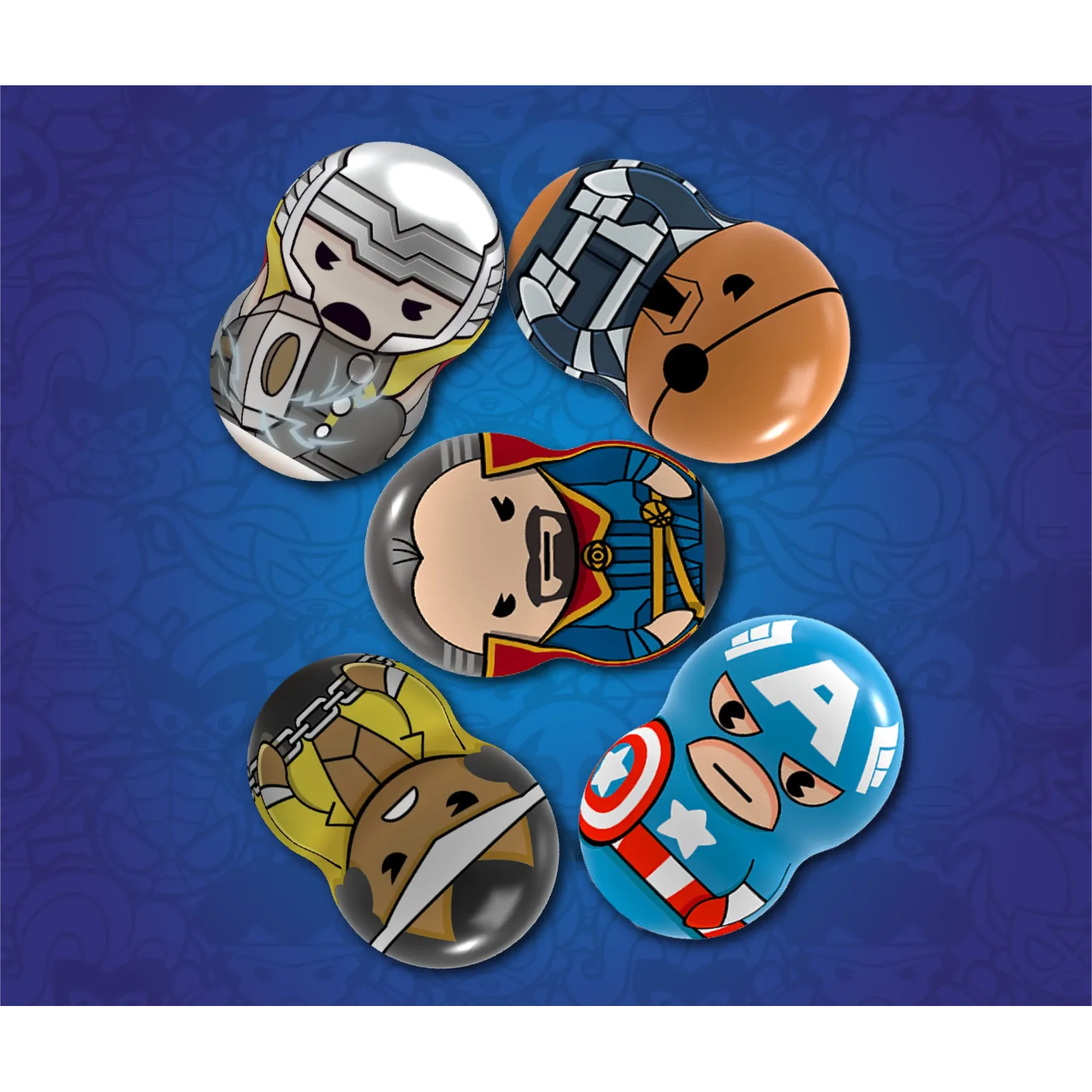 Магнітні фігурки з лончером у пакеті 2шт Marvel Wooblies UA