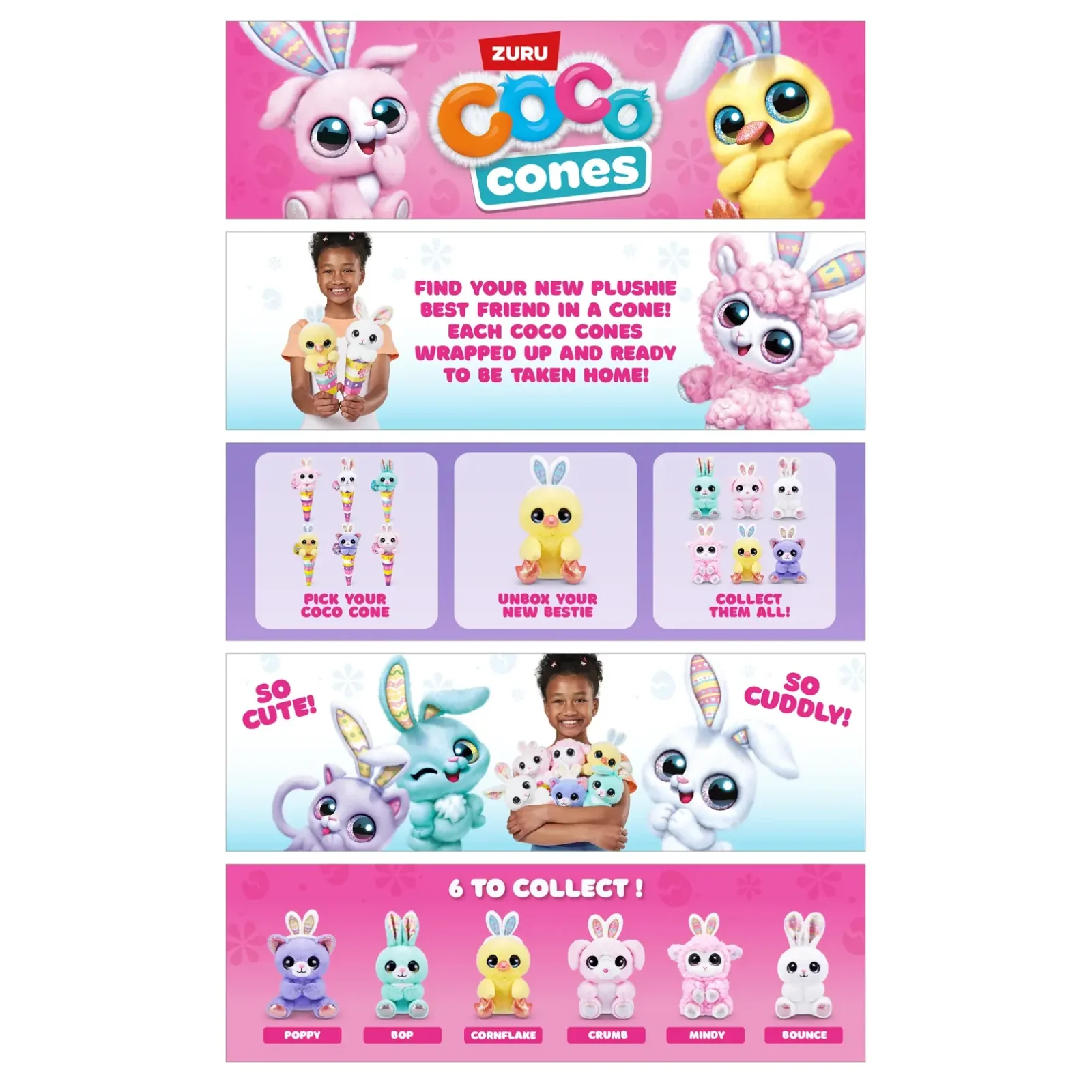 Іграшка м'яка Zuru Coco Cones Coco Easter в асортименті (9640SQ1) UA