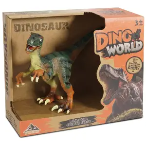 Игрушка Dino World Динозавр Велоцираптор большой UA