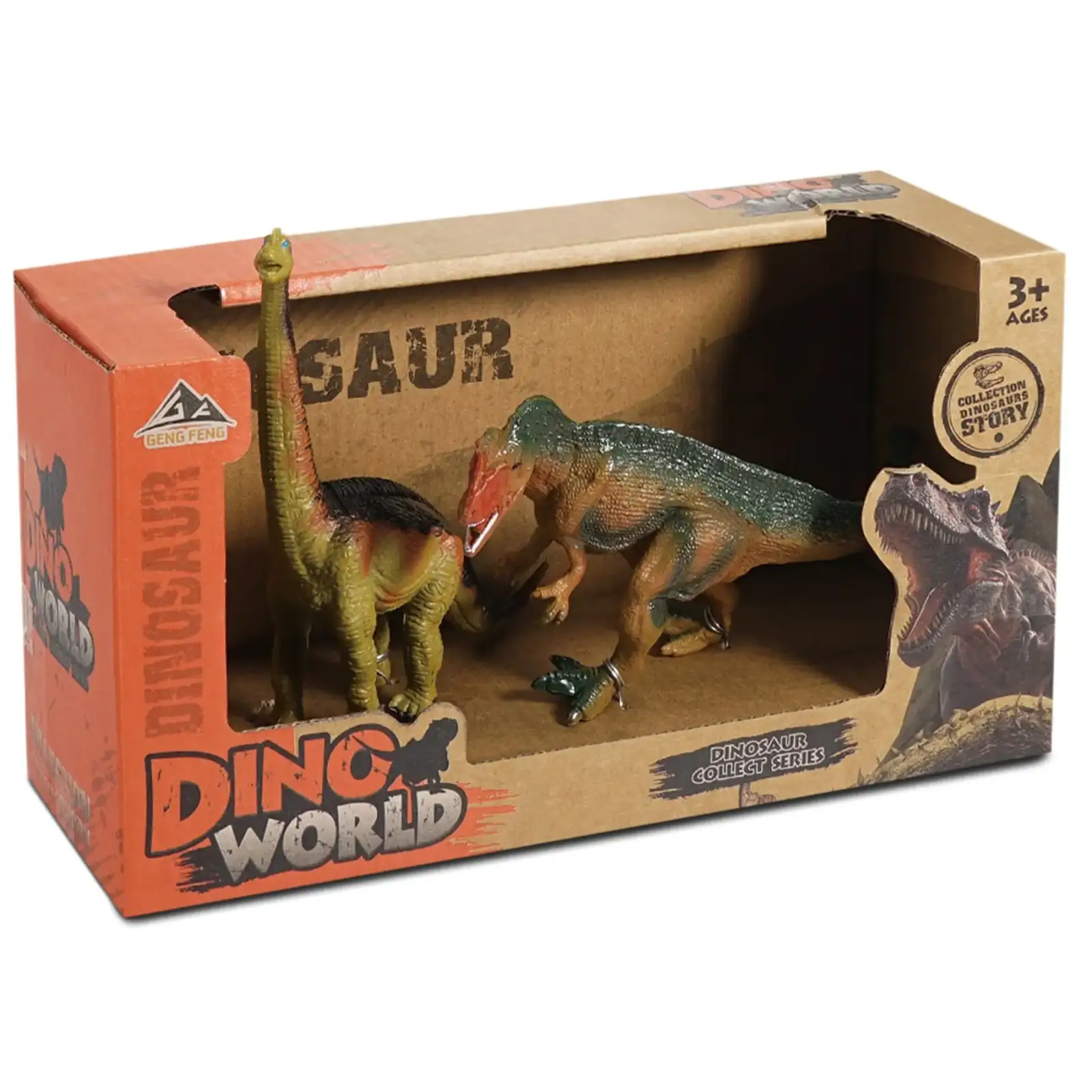 Набор фигурок Dino World Брахиозавр и Гигантозавр UA