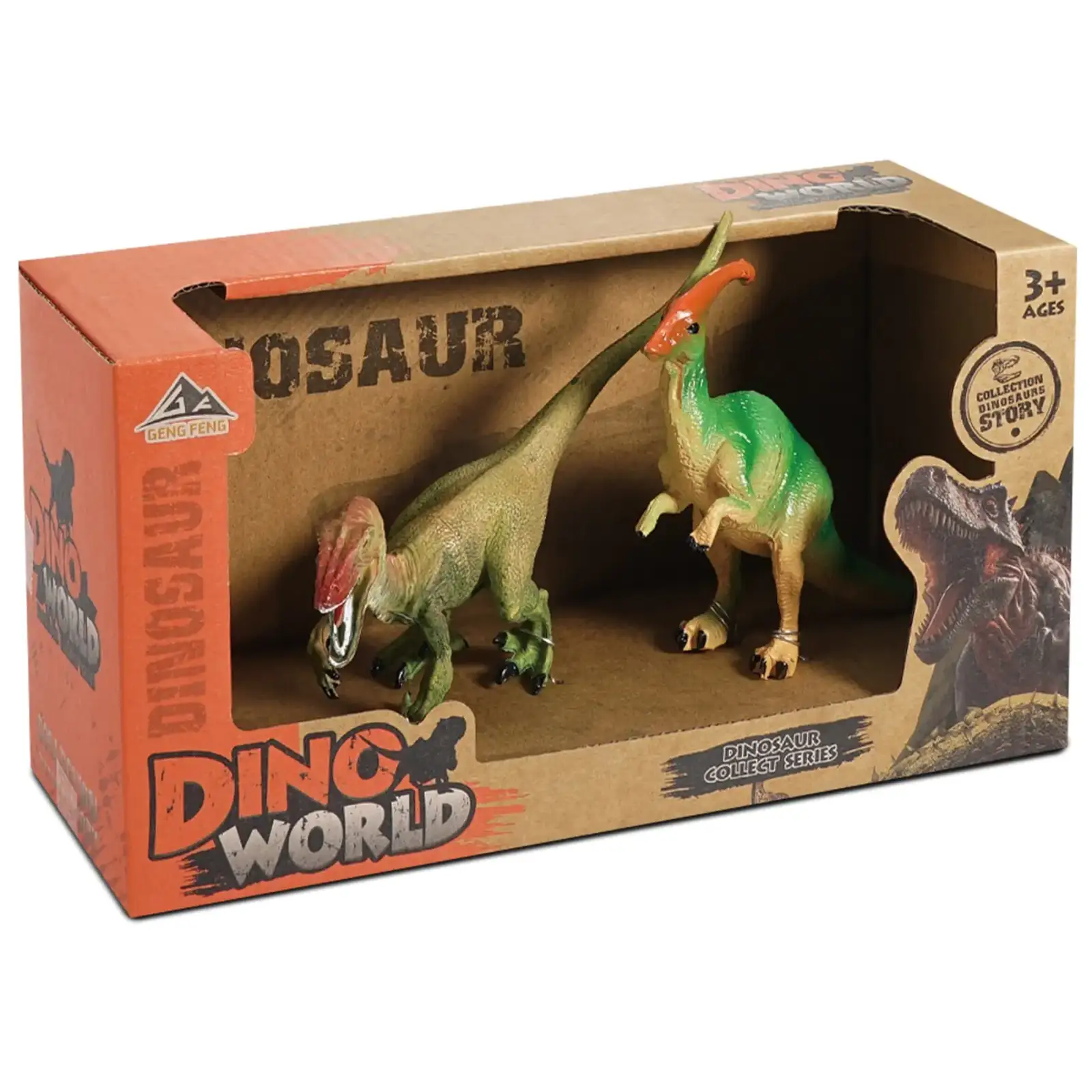 Набір фігурок Dino World Паразауролоф і Карнотавр UA