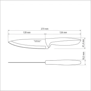 Набори ножів TRAMONTINA PLENUS light grey Chef 152мм -12шт коробка (23426/036) UA