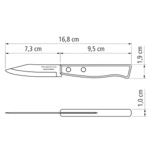 Наборы ножей TRAMONTINA TRADICIONAL ніж д/овочей 76мм - 60шт стікер (22210/403) UA