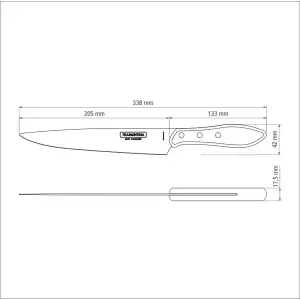 Ніж TRAMONTINA Barbecue POLYWOOD ніж д/м`яса 203мм інд.бл (21190/178) UA