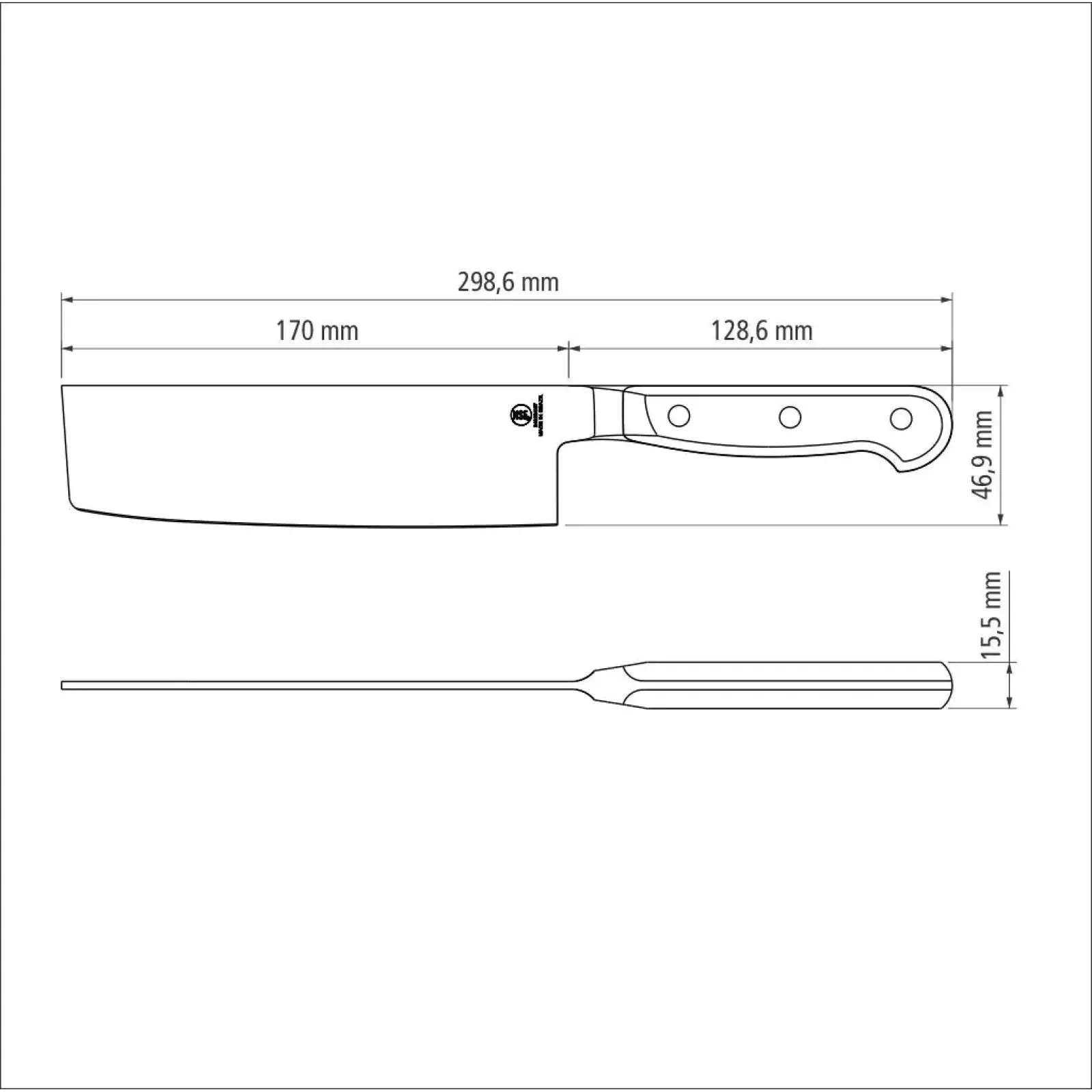 Ніж TRAMONTINA SUSHI GOLD Nakiri 178 мм (24028/007) UA