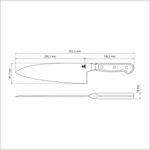 Нож TRAMONTINA SUSHI GOLD Deba 203 мм (24027/008) UA