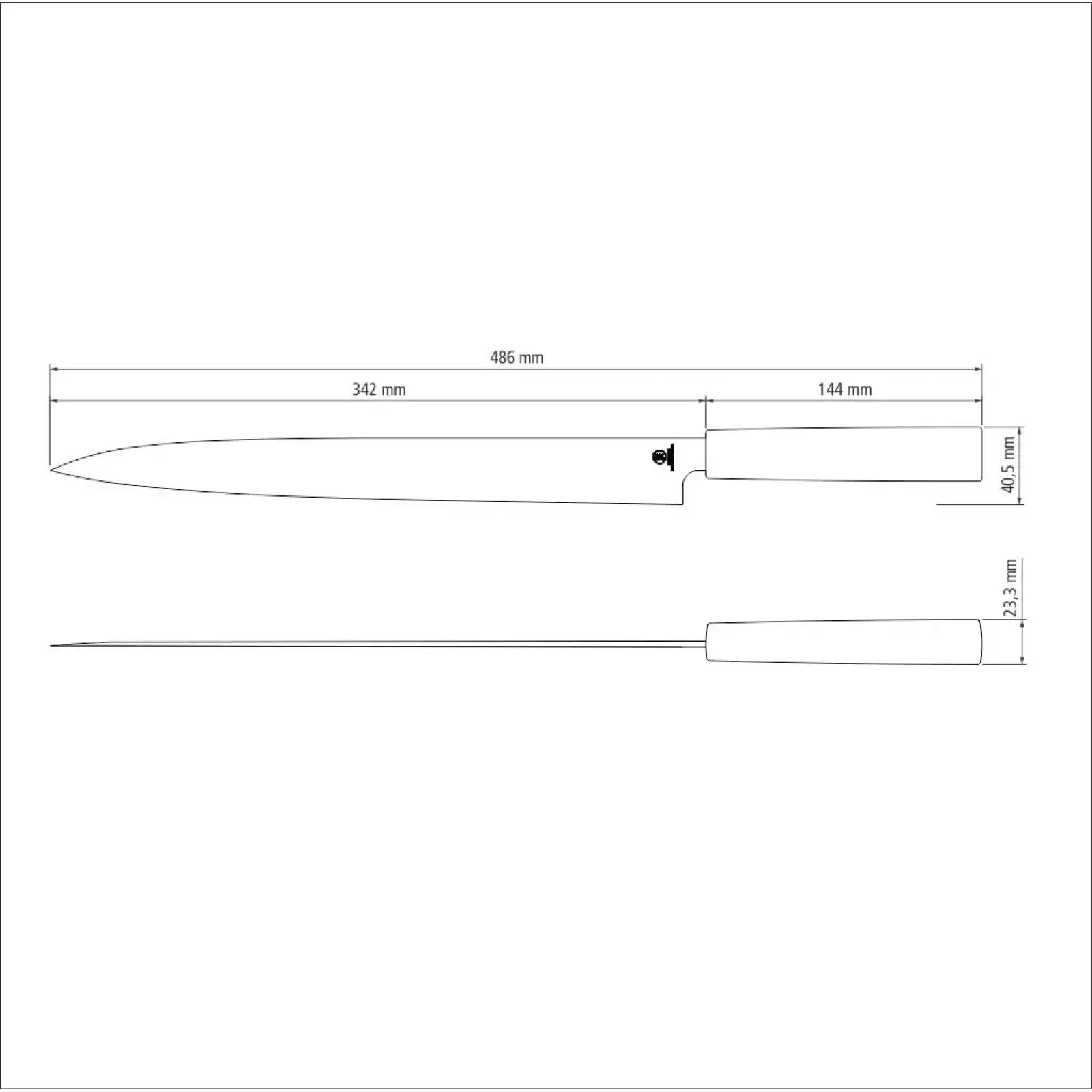 Ніж TRAMONTINA SUSHI SILVER Yanagiba 330 мм (24230/043) UA