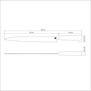 Ніж TRAMONTINA SUSHI SILVER Yanagiba 330 мм (24230/043) UA